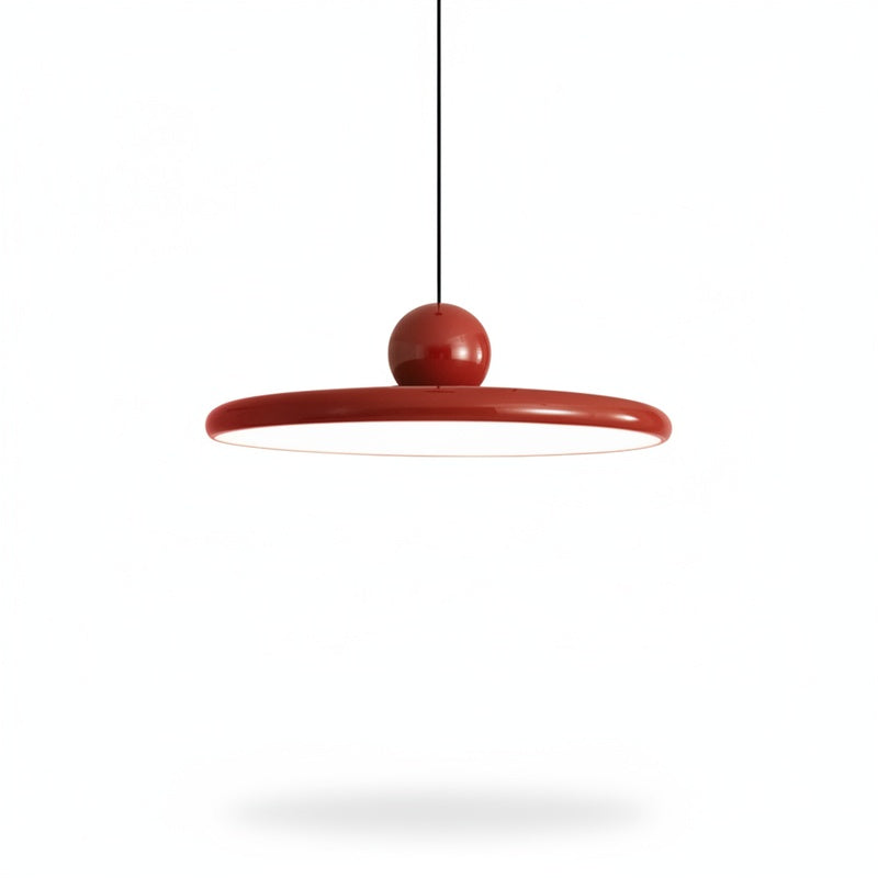 Hanglamp Retro met Ronde Schijfkap en Bol Modern LED