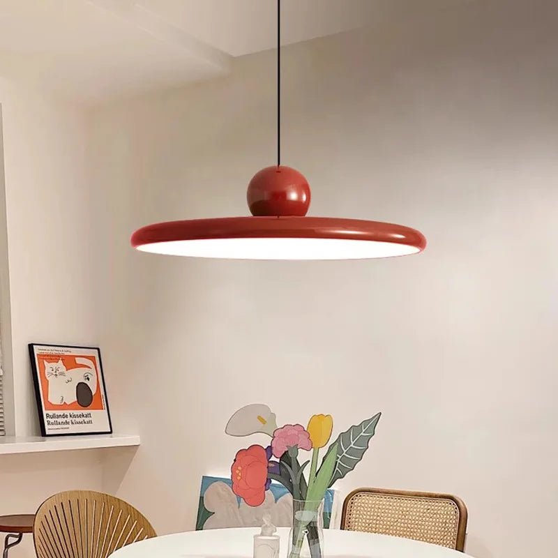 Hanglamp Retro met Ronde Schijfkap en Bol Modern LED