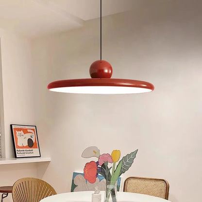 Hanglamp Retro met Ronde Schijfkap en Bol Modern LED