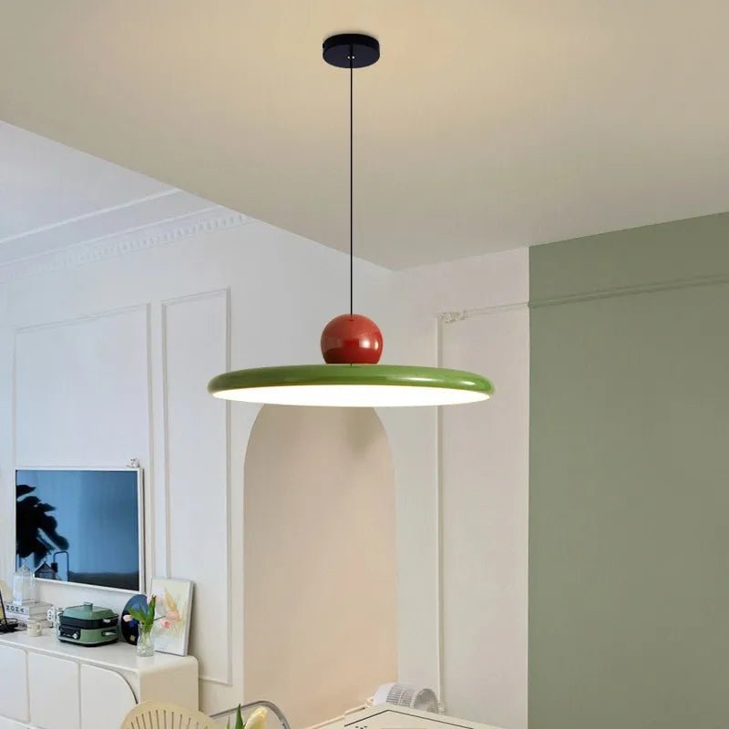 Hanglamp Retro met Ronde Schijfkap en Bol Modern LED