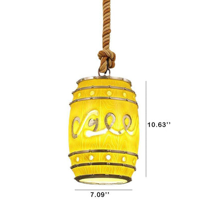 Hanglamp Retro Wijnvat met Henneptouw en Verstelbare Hoogte