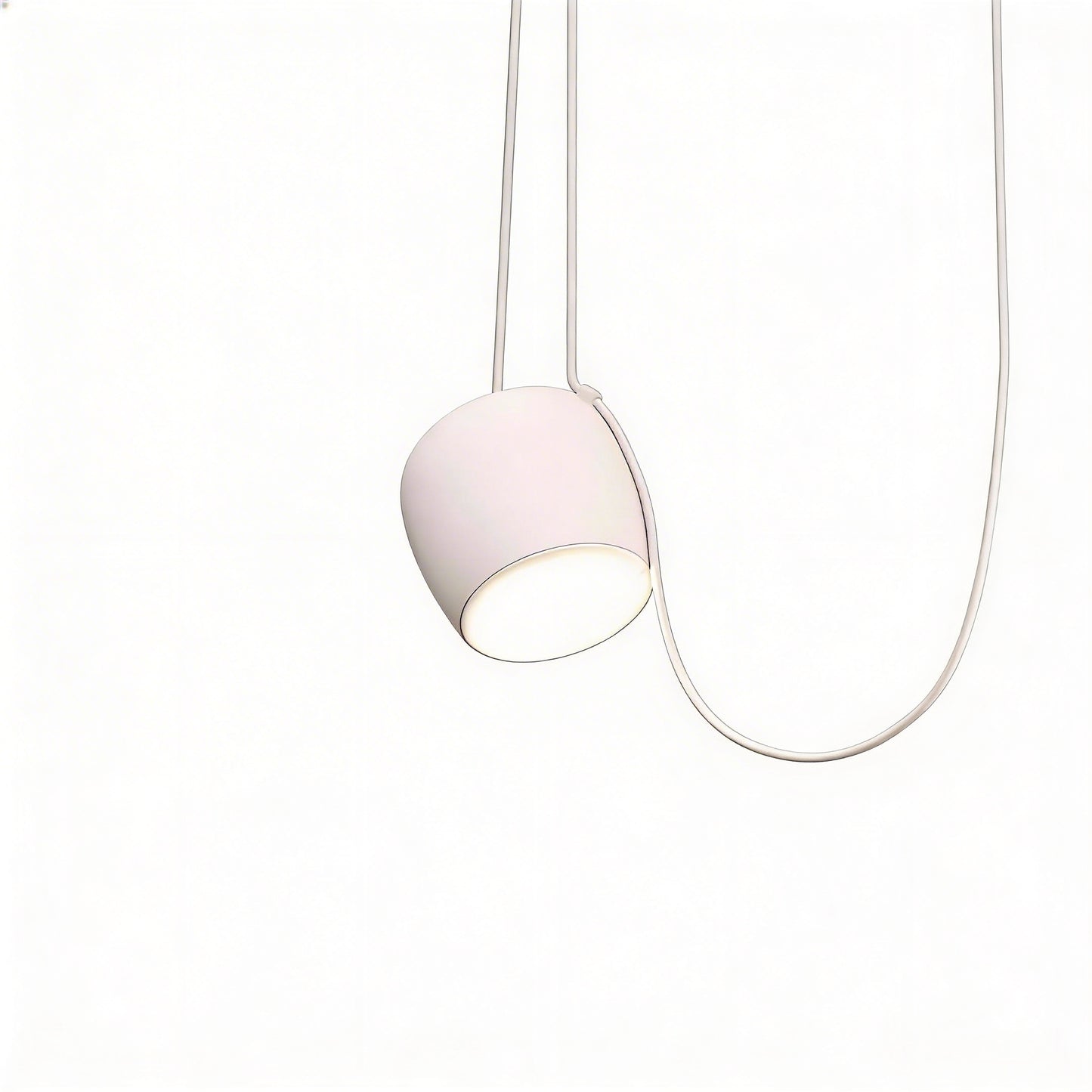 Hanglamp Scandinavisch Mat met Glazen Kap en Verstelbaar Snoer