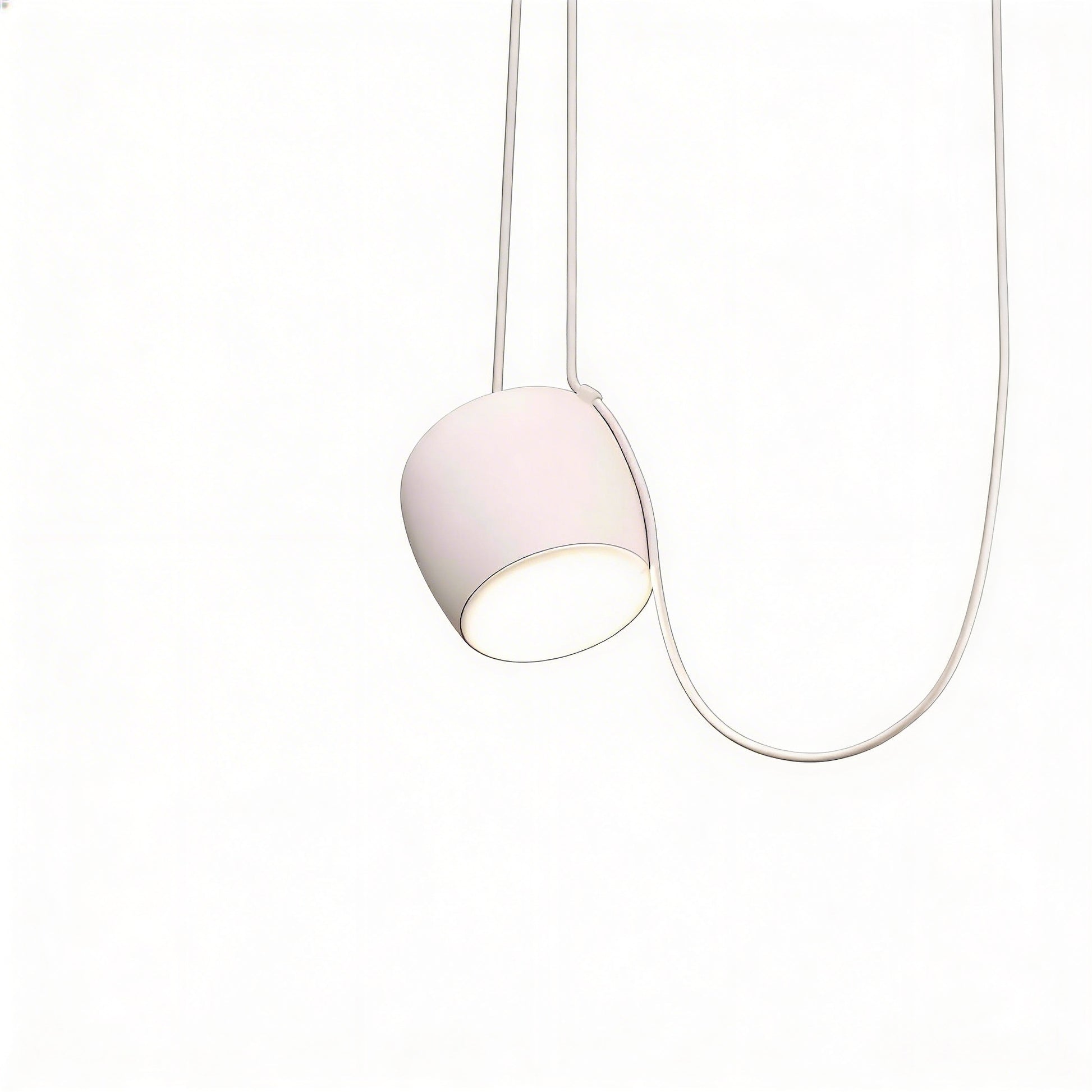 Hanglamp Scandinavisch Mat met Glazen Kap en Verstelbaar Snoer