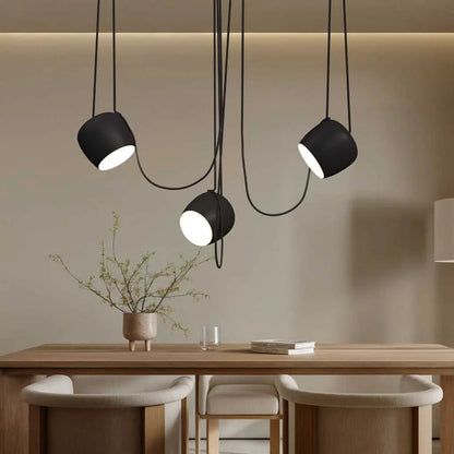 Hanglamp Scandinavisch Mat met Glazen Kap en Verstelbaar Snoer