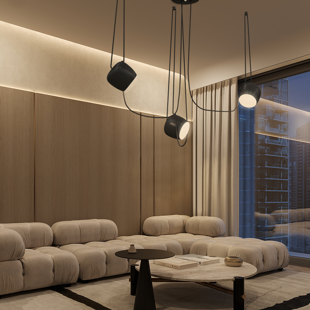 Hanglamp Scandinavisch Mat met Glazen Kap en Verstelbaar Snoer