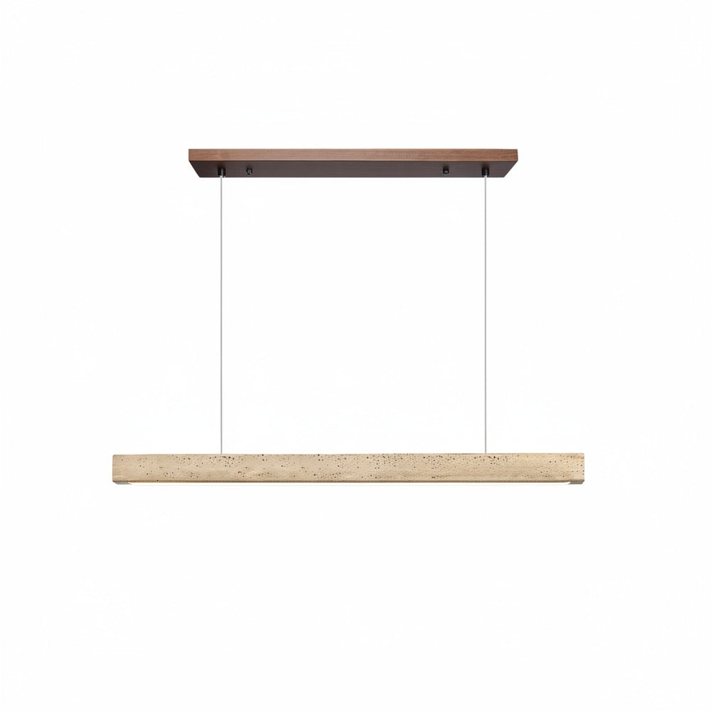 Hanglamp Scandinavisch met Geïntegreerde LED en Travertijn Balk