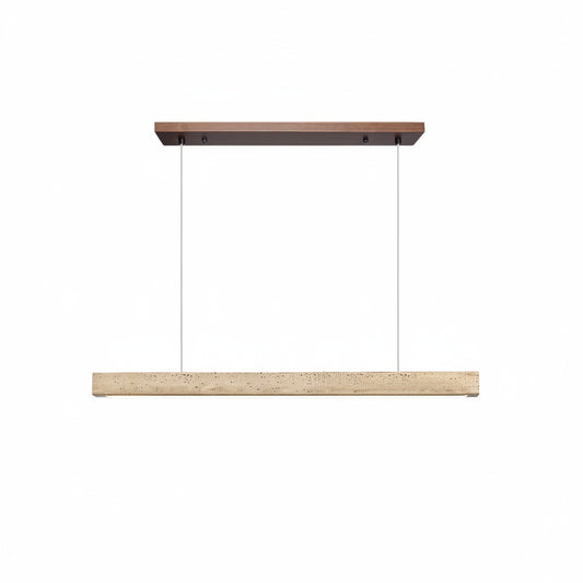Hanglamp Scandinavisch met Geïntegreerde LED en Travertijn Balk