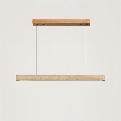 Hanglamp Scandinavisch met Geïntegreerde LED en Travertijn Balk