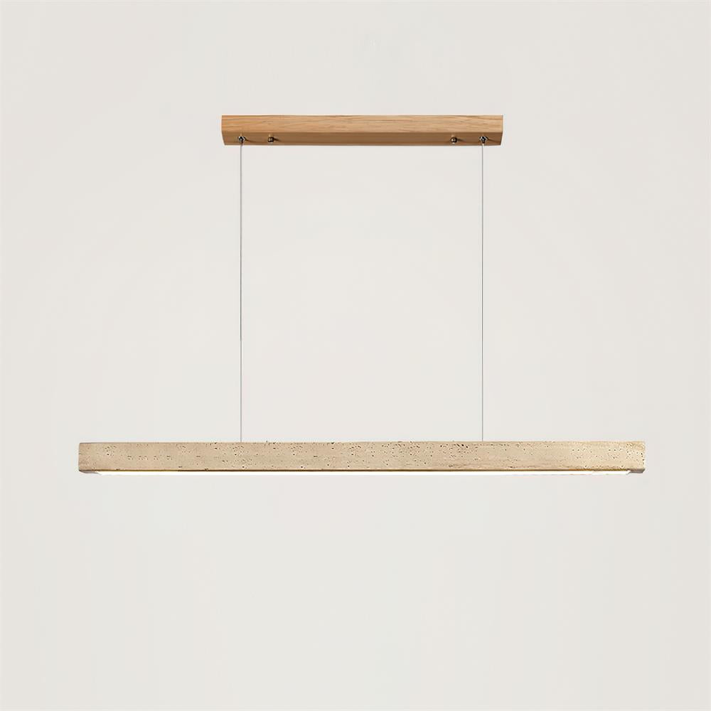 Hanglamp Scandinavisch met Geïntegreerde LED en Travertijn Balk