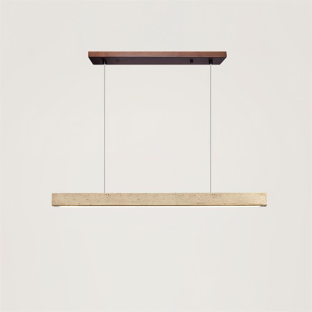 Hanglamp Scandinavisch met Geïntegreerde LED en Travertijn Balk