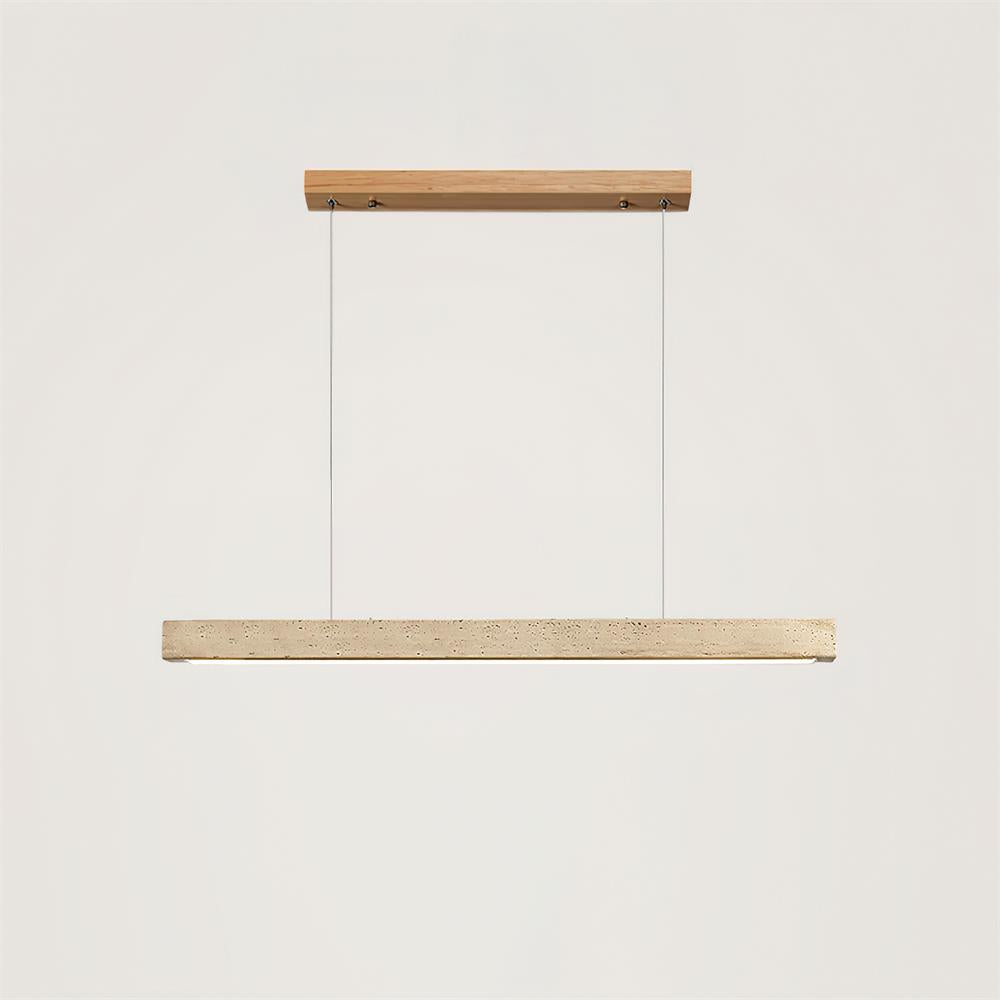 Hanglamp Scandinavisch met Geïntegreerde LED en Travertijn Balk