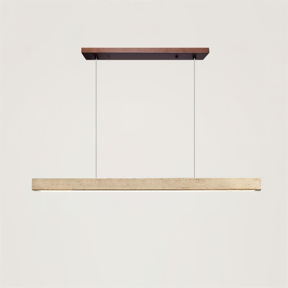Hanglamp Scandinavisch met Geïntegreerde LED en Travertijn Balk