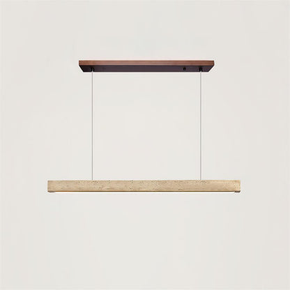 Hanglamp Scandinavisch met Geïntegreerde LED en Travertijn Balk