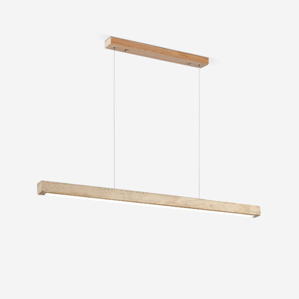 Hanglamp Scandinavisch met Geïntegreerde LED en Travertijn Balk