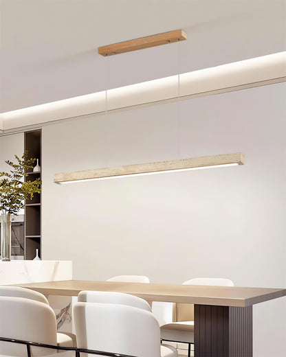 Hanglamp Scandinavisch met Geïntegreerde LED en Travertijn Balk