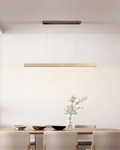 Hanglamp Scandinavisch met Geïntegreerde LED en Travertijn Balk
