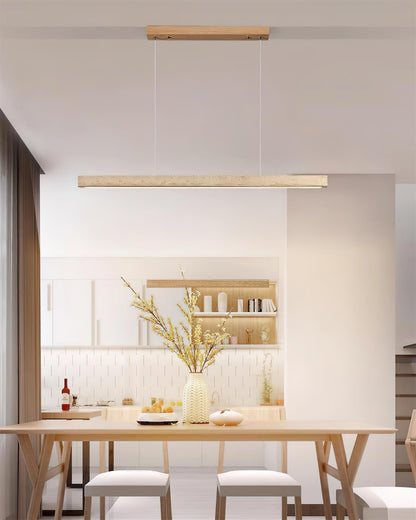 Hanglamp Scandinavisch met Geïntegreerde LED en Travertijn Balk