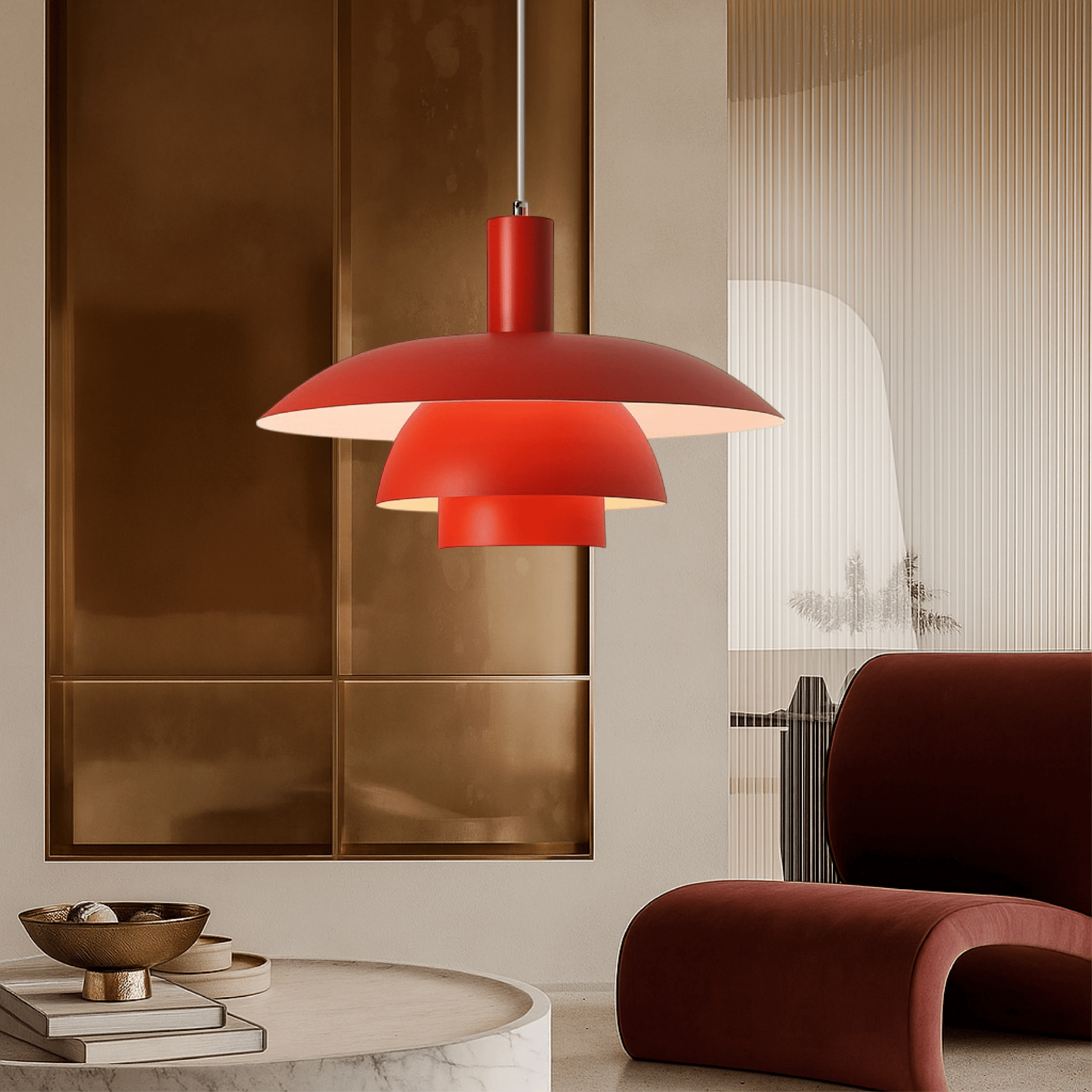 Hanglamp Scandinavisch met Gelaagde Kap
