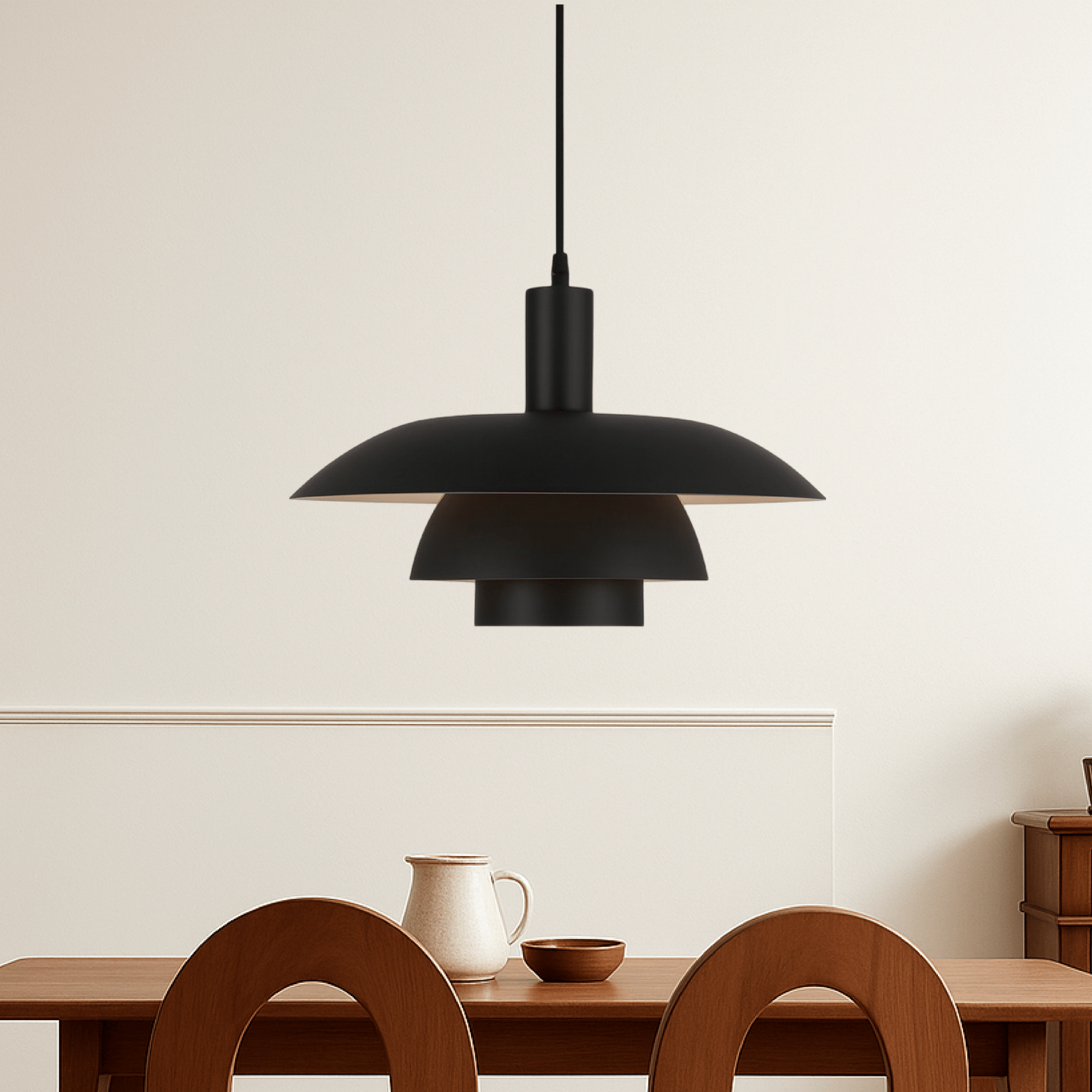 Hanglamp Scandinavisch met Gelaagde Kap