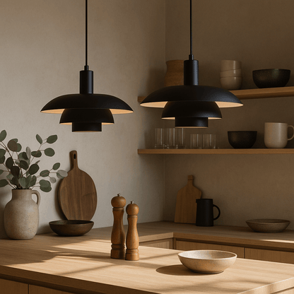 Hanglamp Scandinavisch met Gelaagde Kap