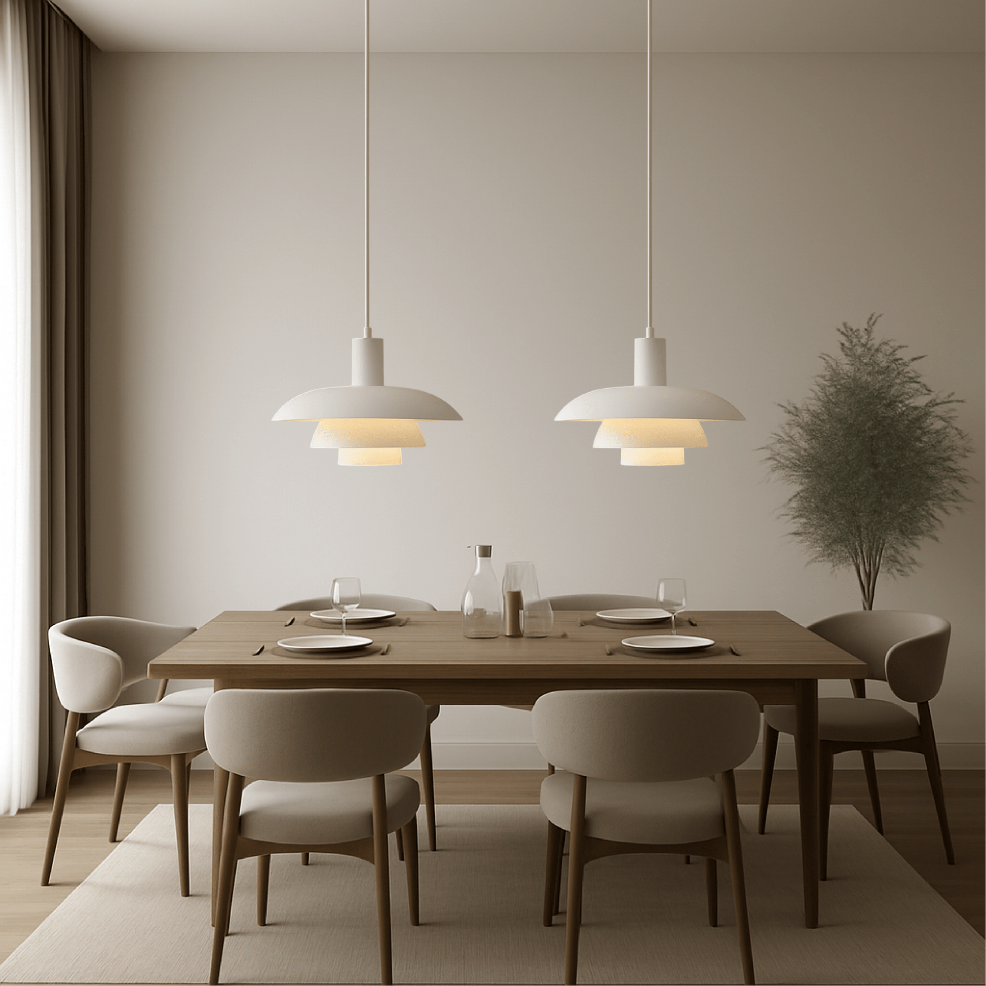 Hanglamp Scandinavisch met Gelaagde Kap