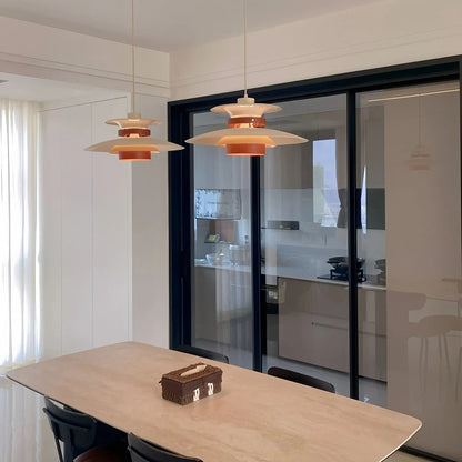 Hanglamp Scandinavisch met Gelaagde Kap en Verstelbare Hoogte