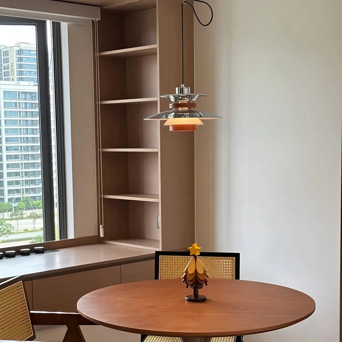 Hanglamp Scandinavisch met Gelaagde Kap en Verstelbare Hoogte