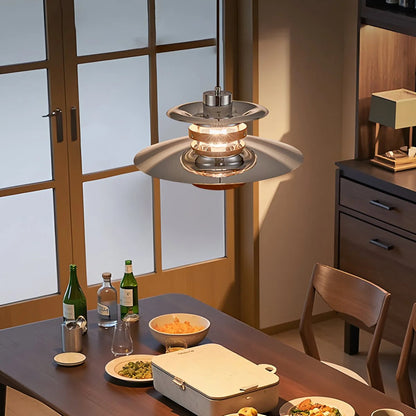 Hanglamp Scandinavisch met Gelaagde Kap en Verstelbare Hoogte