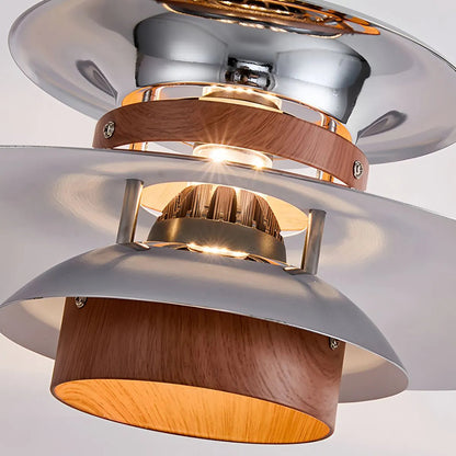 Hanglamp Scandinavisch met Gelaagde Kap en Verstelbare Hoogte