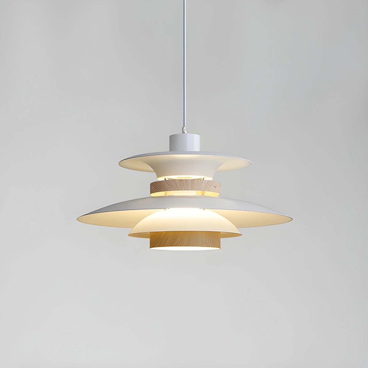 Hanglamp Scandinavisch met Gelaagde Kap en Verstelbare Hoogte