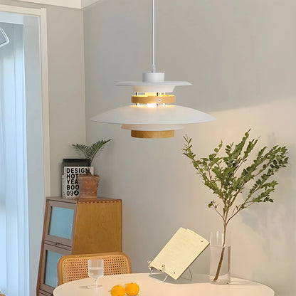 Hanglamp Scandinavisch met Gelaagde Kap en Verstelbare Hoogte