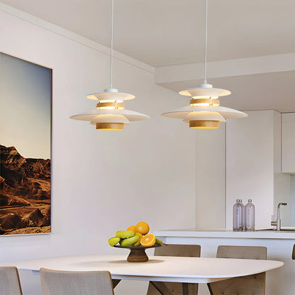 Hanglamp Scandinavisch met Gelaagde Kap en Verstelbare Hoogte