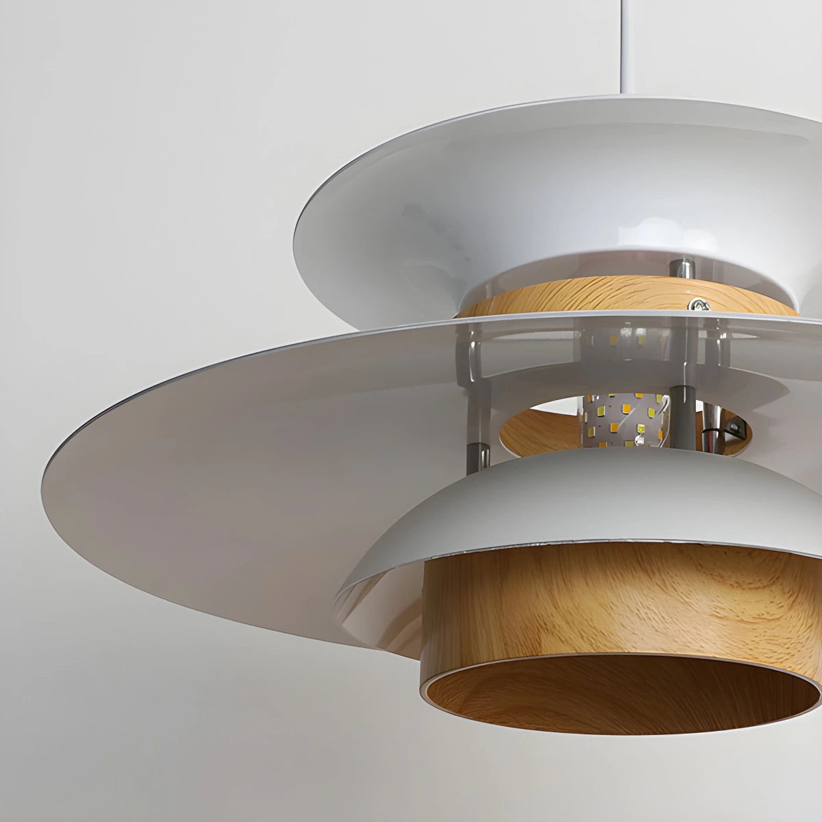 Hanglamp Scandinavisch met Gelaagde Kap en Verstelbare Hoogte