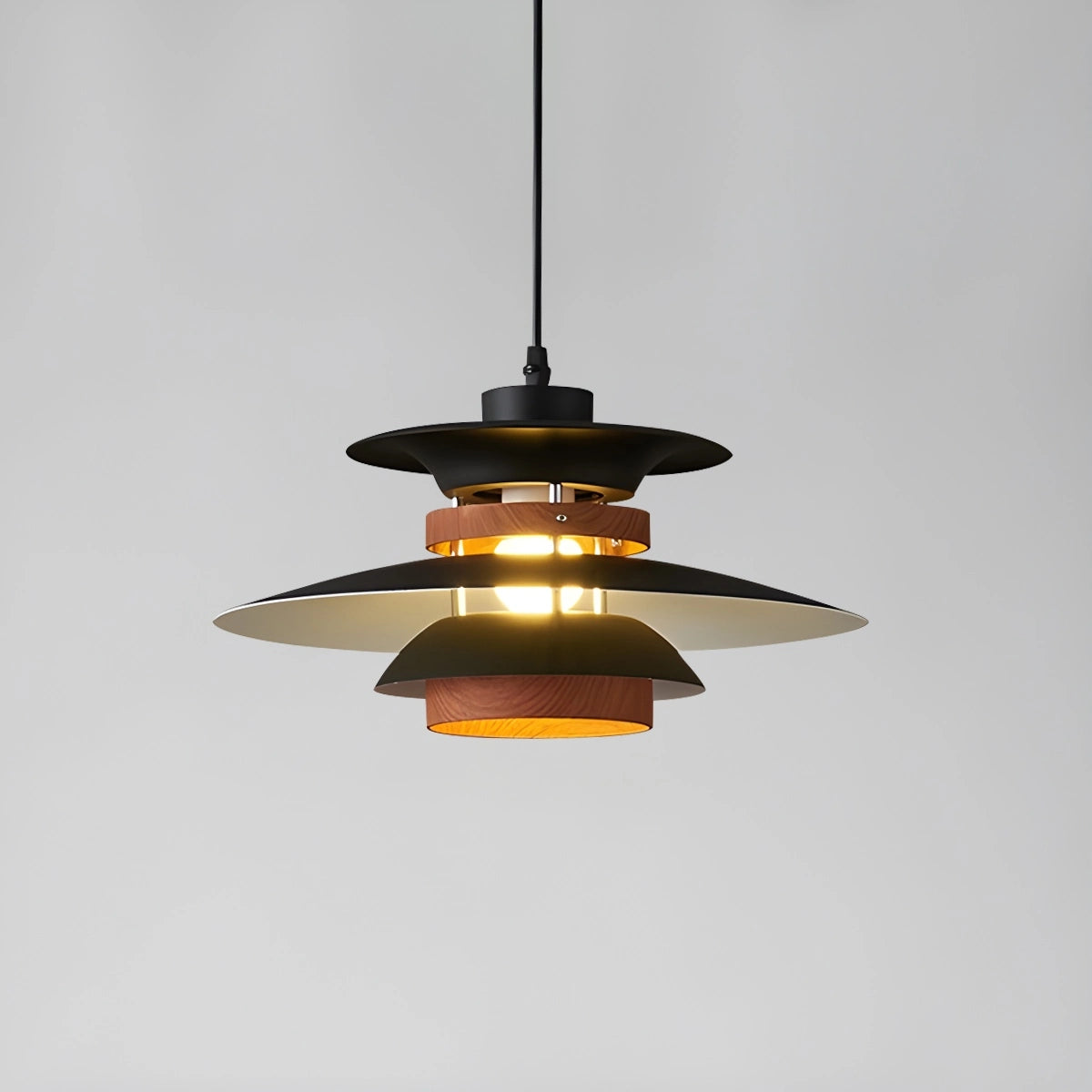 Hanglamp Scandinavisch met Gelaagde Kap en Verstelbare Hoogte