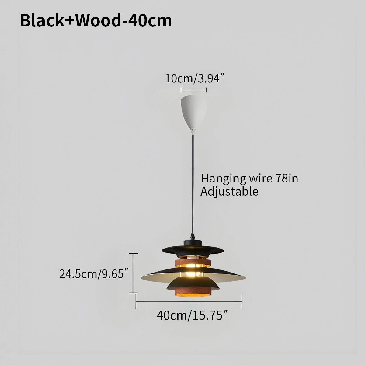 Hanglamp Scandinavisch met Gelaagde Kap en Verstelbare Hoogte