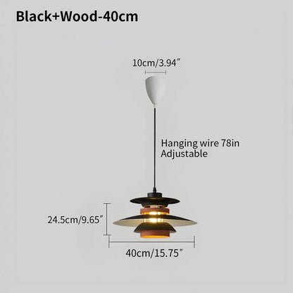 Hanglamp Scandinavisch met Gelaagde Kap en Verstelbare Hoogte