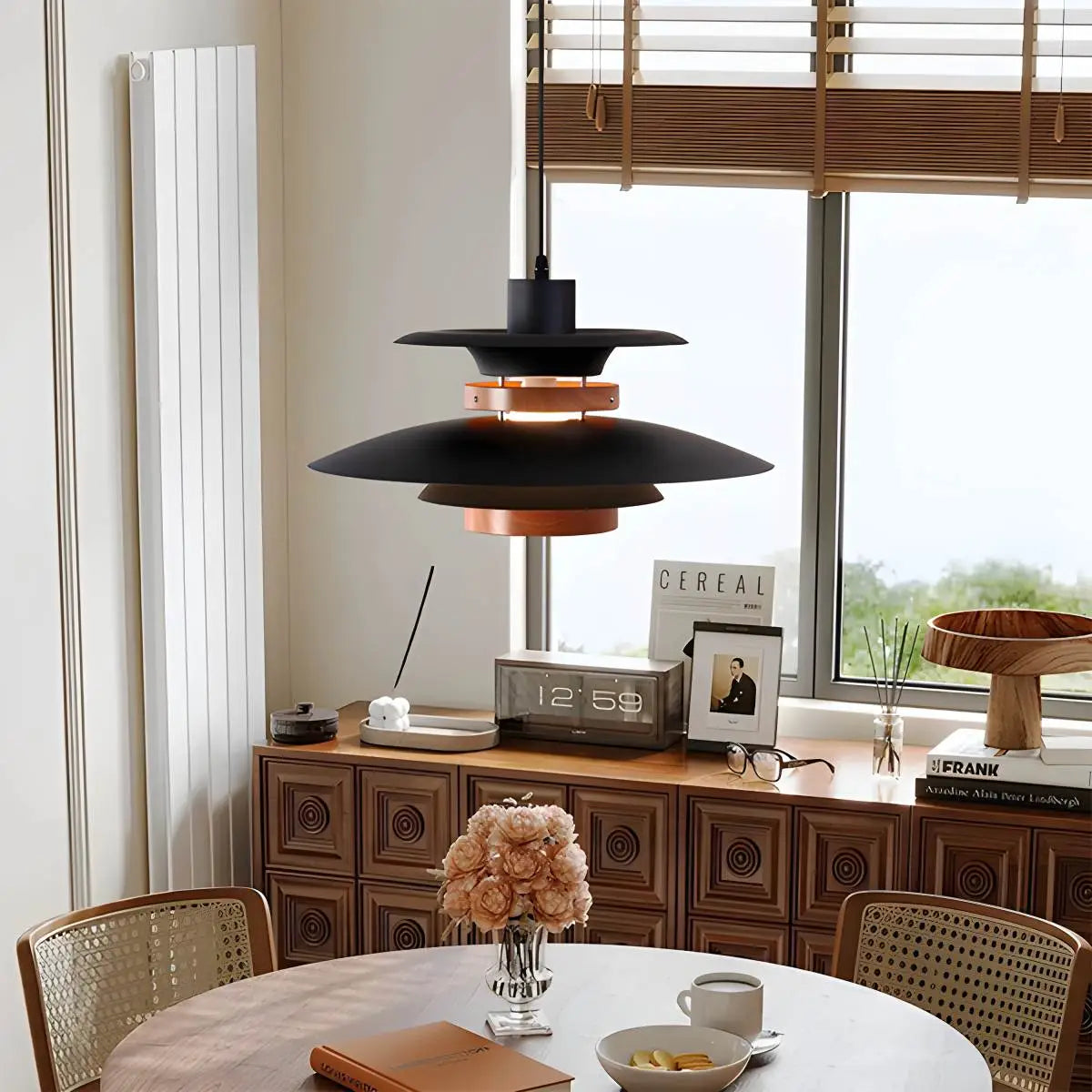 Hanglamp Scandinavisch met Gelaagde Kap en Verstelbare Hoogte
