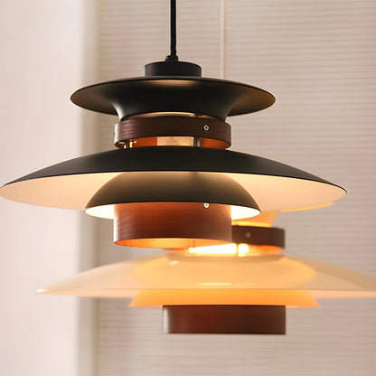 Hanglamp Scandinavisch met Gelaagde Kap en Verstelbare Hoogte