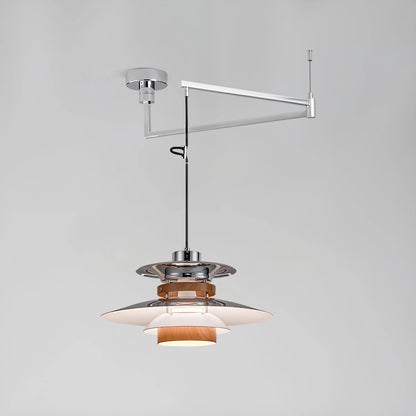 Hanglamp Scandinavisch met Gelaagde Kap en Verstelbare Hoogte