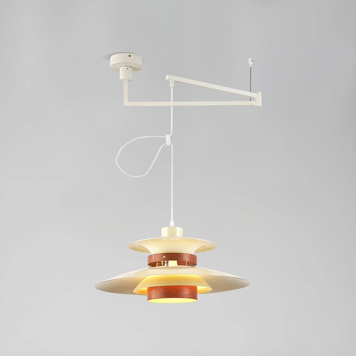 Hanglamp Scandinavisch met Gelaagde Kap en Verstelbare Hoogte