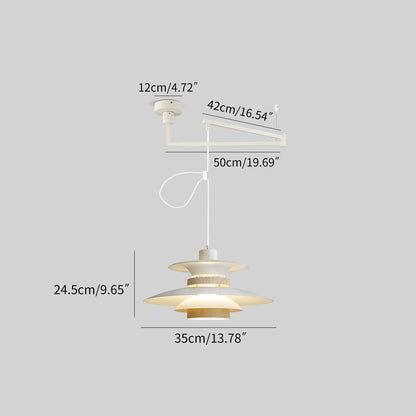 Hanglamp Scandinavisch met Gelaagde Kap en Verstelbare Hoogte