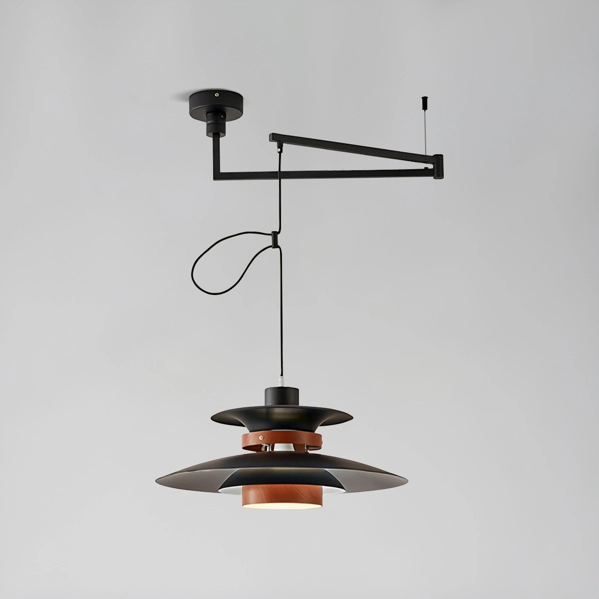 Hanglamp Scandinavisch met Gelaagde Kap en Verstelbare Hoogte
