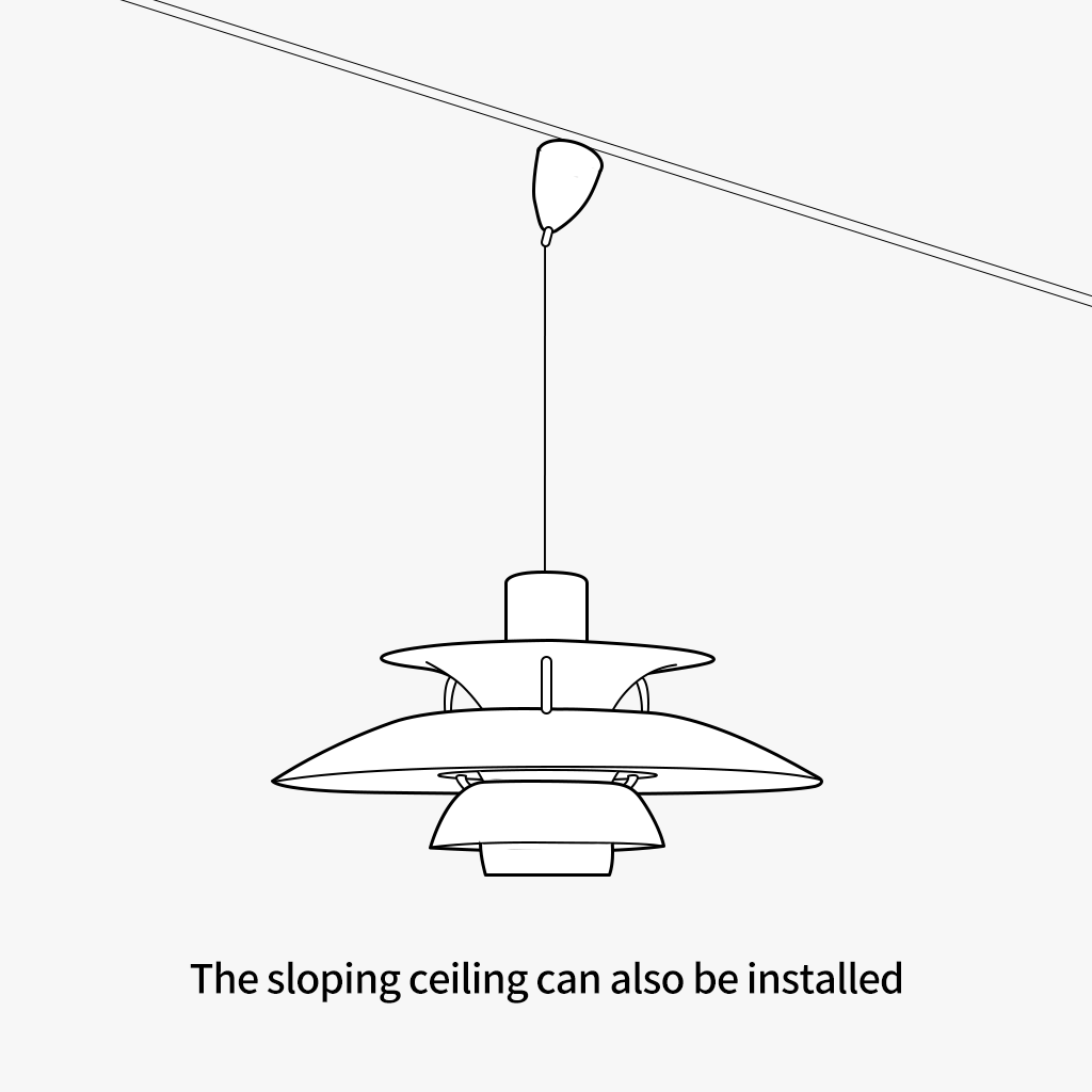 Hanglamp Scandinavisch met Gelaagde Kap en Verstelbare Hoogte