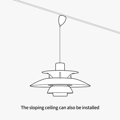 Hanglamp Scandinavisch met Gelaagde Kap en Verstelbare Hoogte