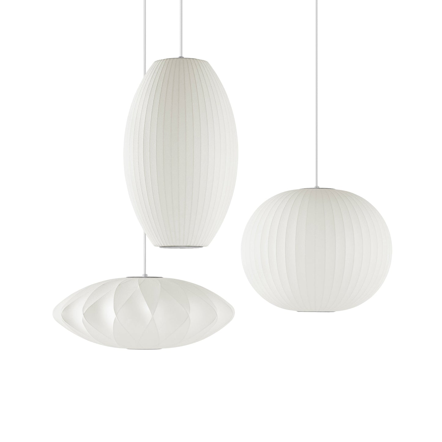 Hanglamp Scandinavisch met Geometrisch Draadframe en Zijden Kap