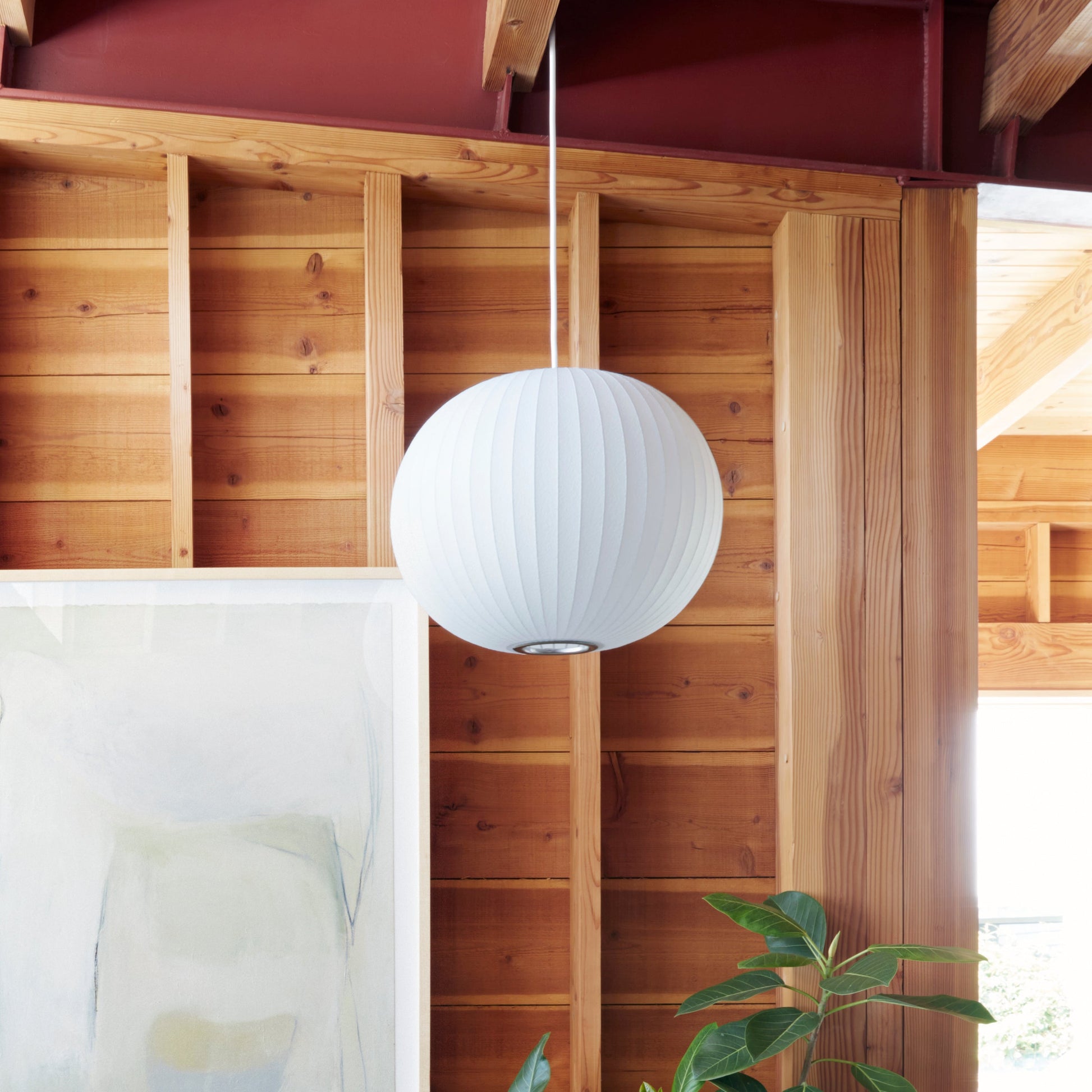 Hanglamp Scandinavisch met Geometrisch Draadframe en Zijden Kap