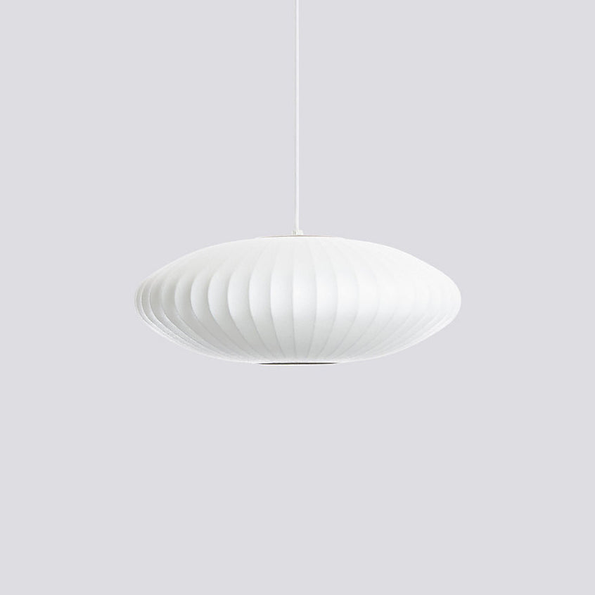 Hanglamp Scandinavisch met Geometrisch Draadframe en Zijden Kap