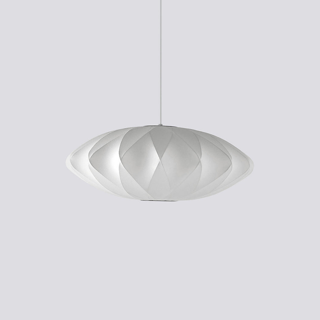 Hanglamp Scandinavisch met Geometrisch Draadframe en Zijden Kap
