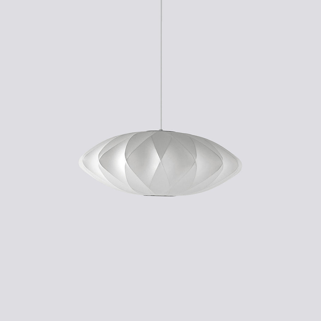 Hanglamp Scandinavisch met Geometrisch Draadframe en Zijden Kap