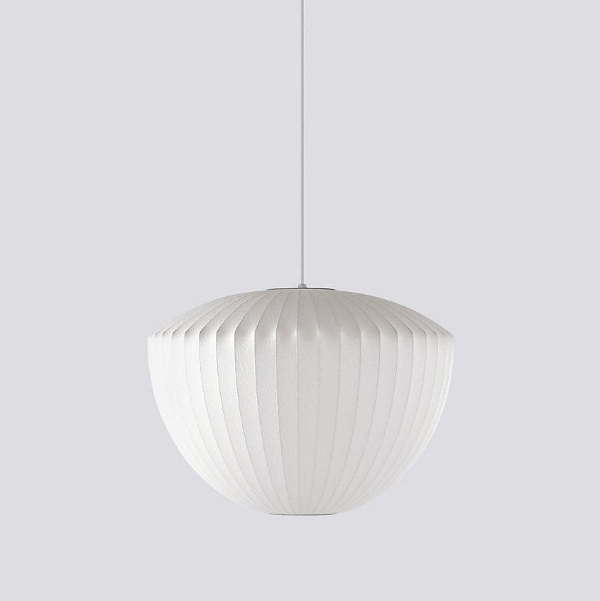Hanglamp Scandinavisch met Geometrisch Draadframe en Zijden Kap